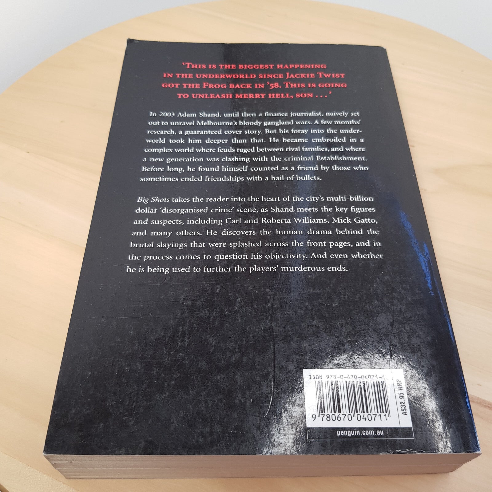 Bundle x 2 Australian true crime books - Big Shots & Going for broke - paperb...