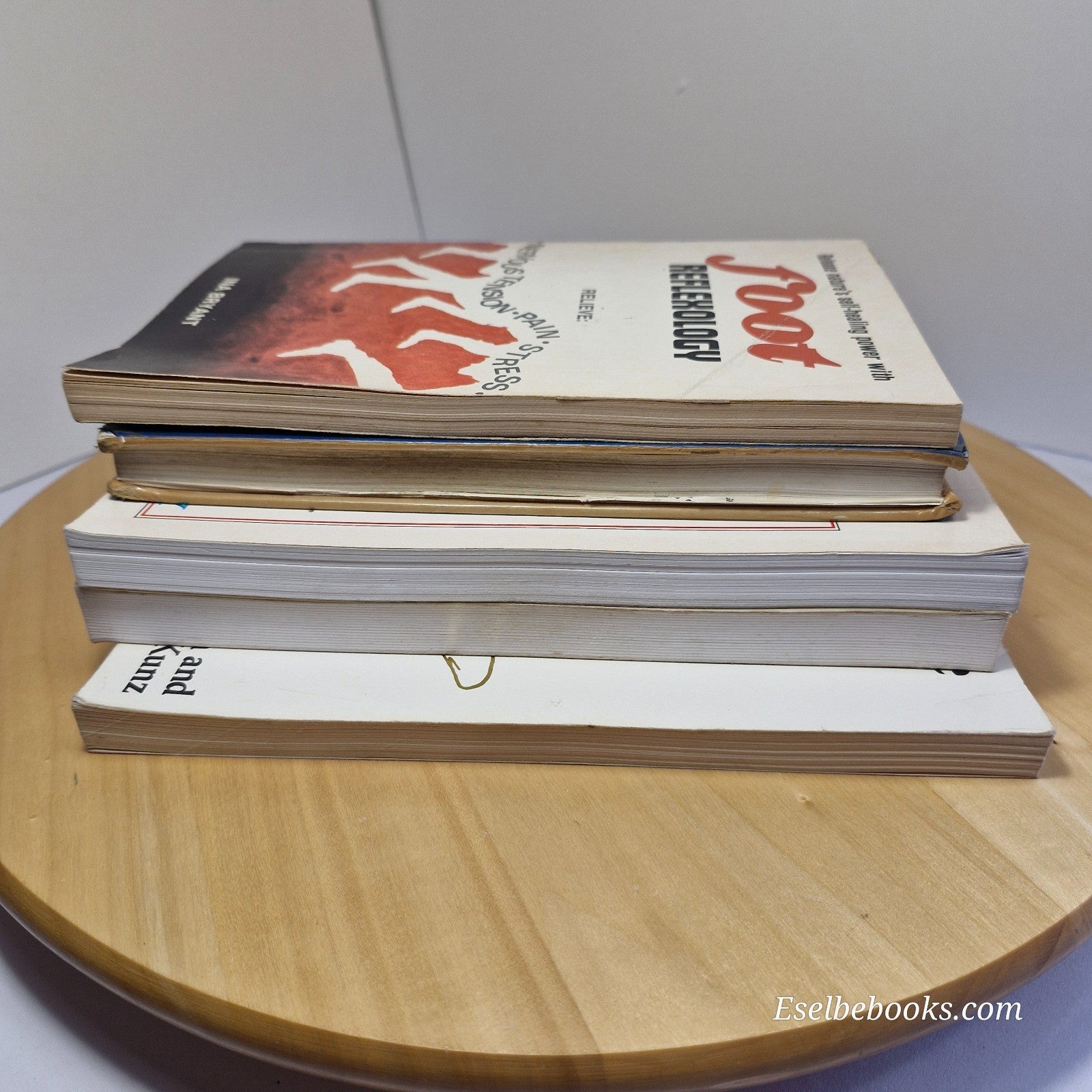 5 guide books about foot reflexology - hardback/paperbacks