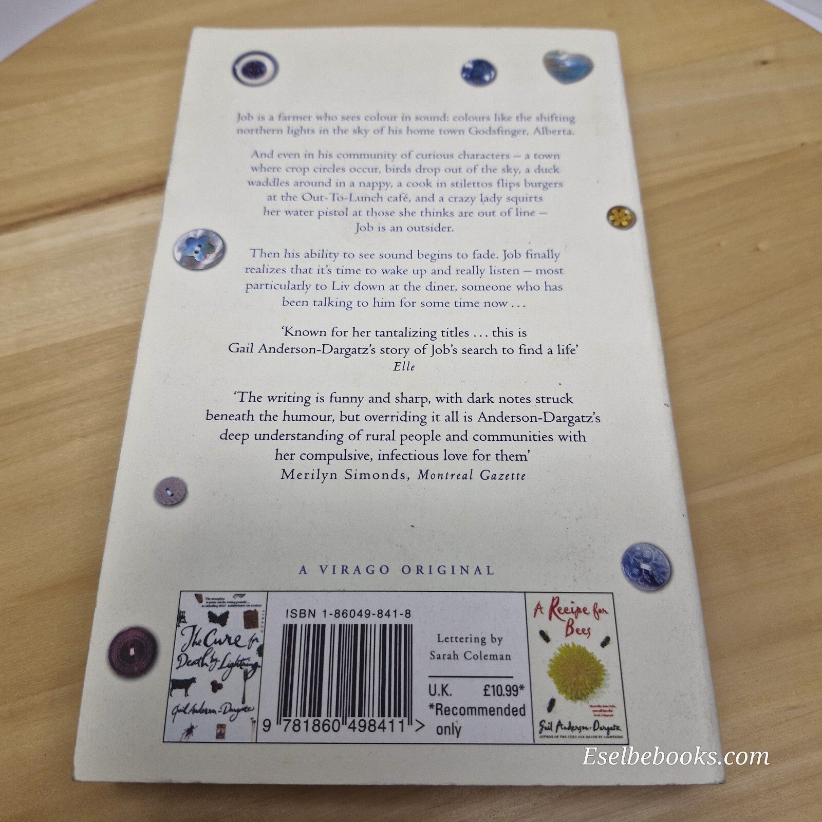 Fiction: A rhinestone button by Gail Anderson-Dargatz - paperback
