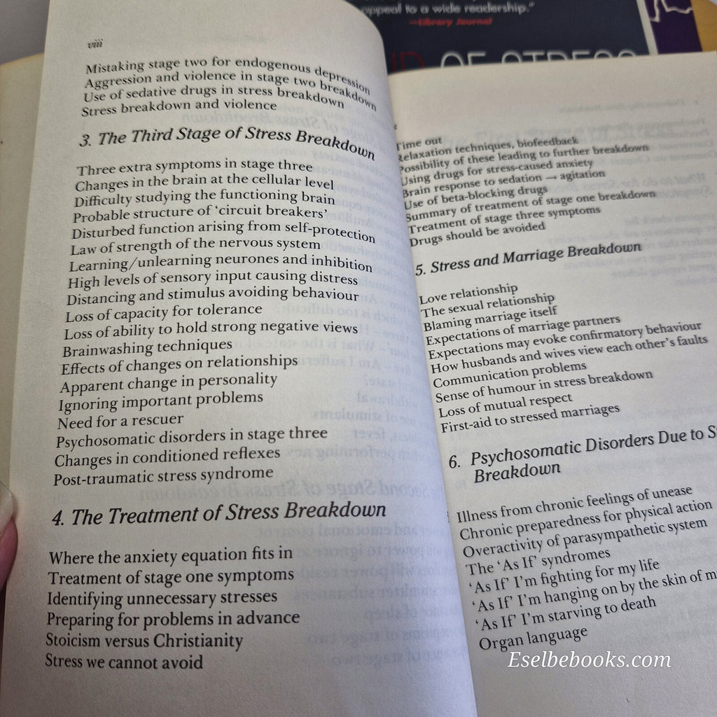 4 x books on understanding stress /breakdown and how to deal with it