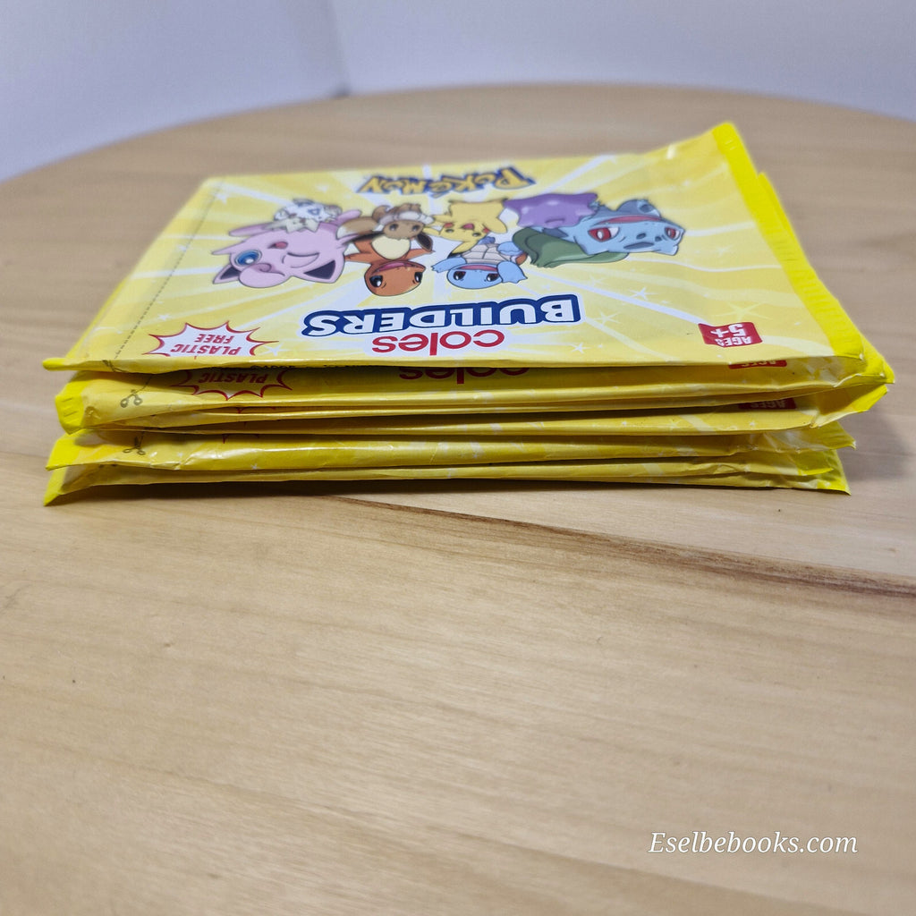 POKEMON Bulk Lot of 7 Coles Builders Packs - unopened