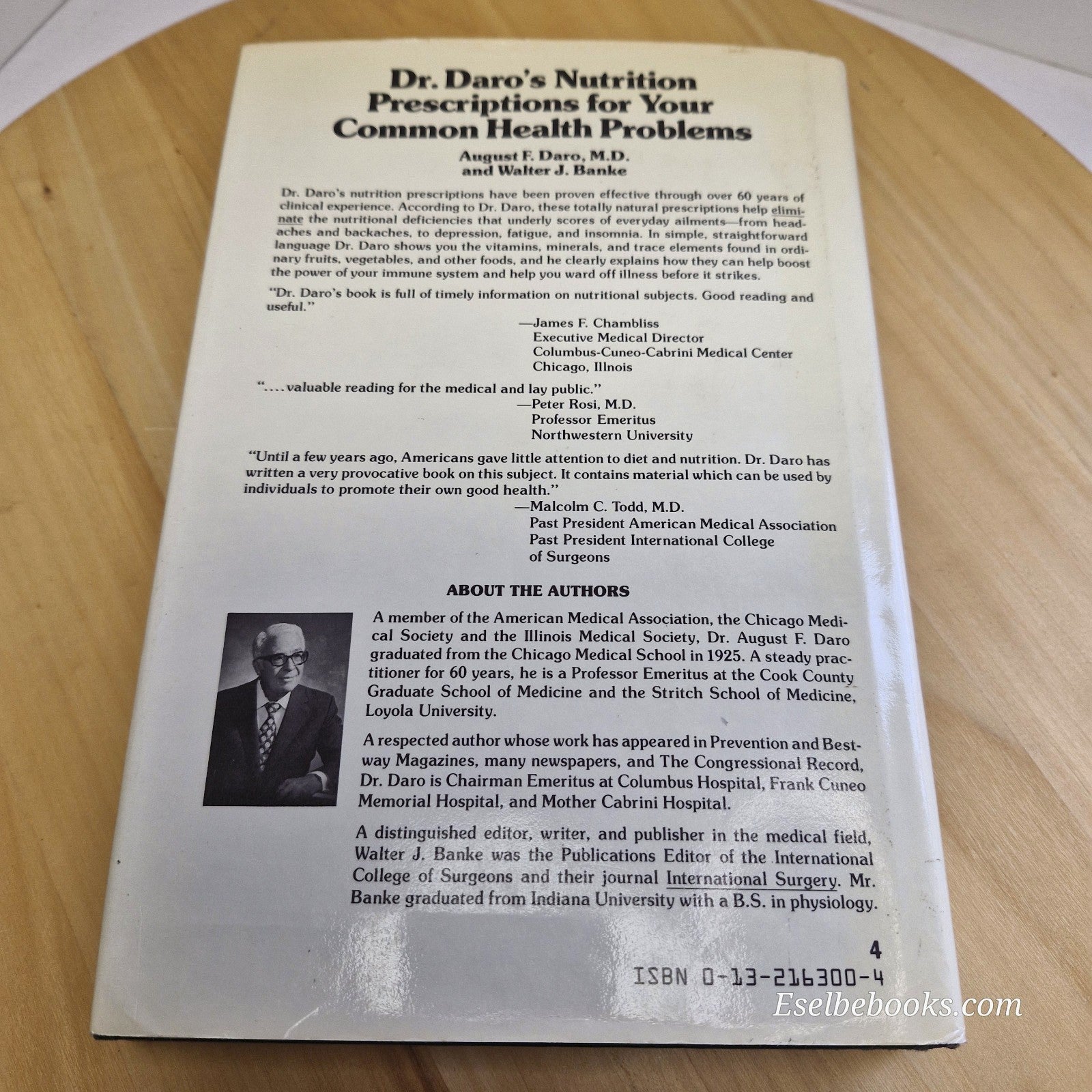 Dr. Daro's Nutrition Prescriptions for Your Common Health Problems - hardback