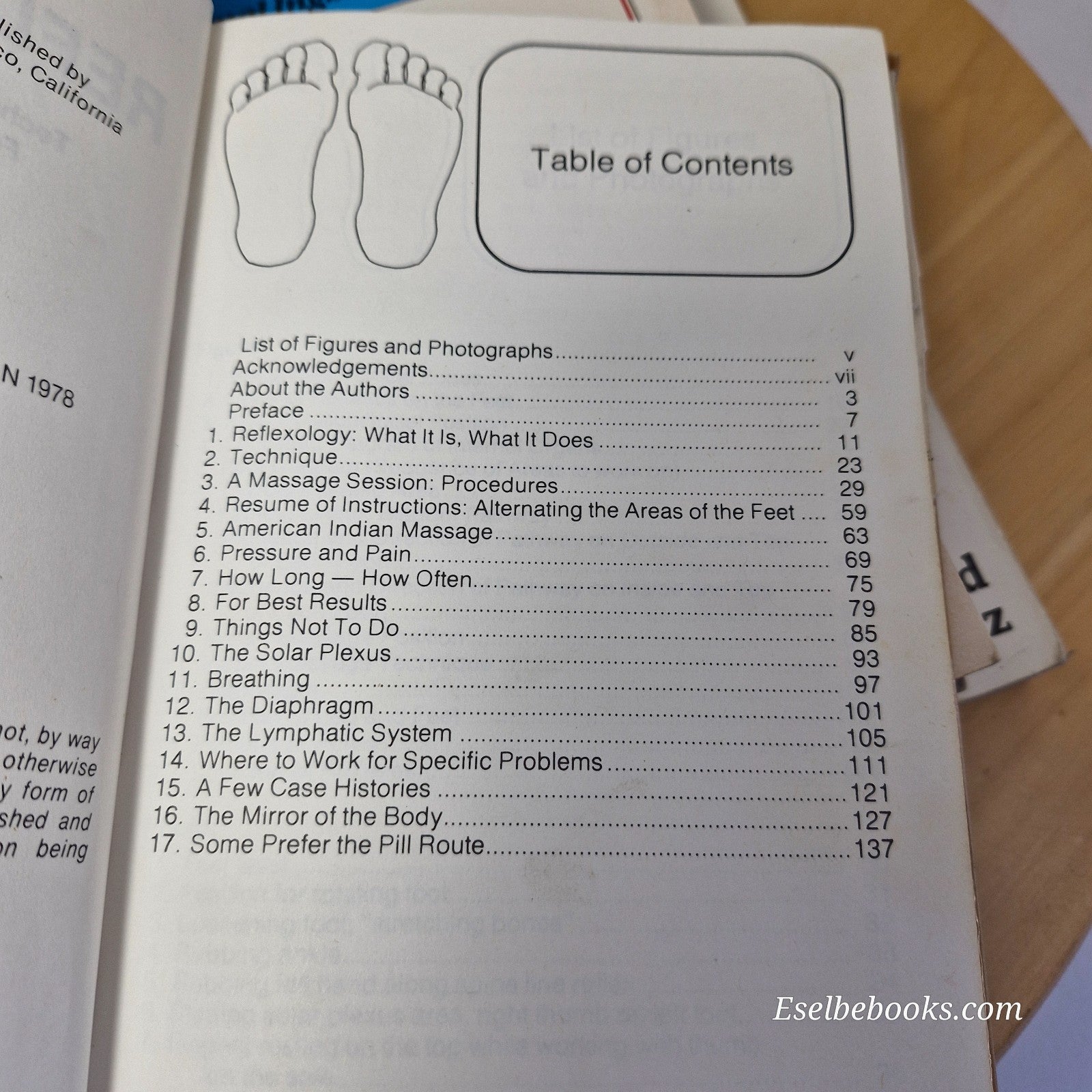 5 guide books about foot reflexology - hardback/paperbacks