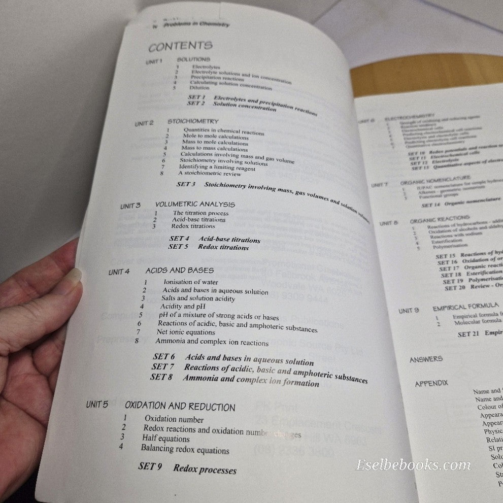 2 chemistry problems/solutions textbooks - paperbacks