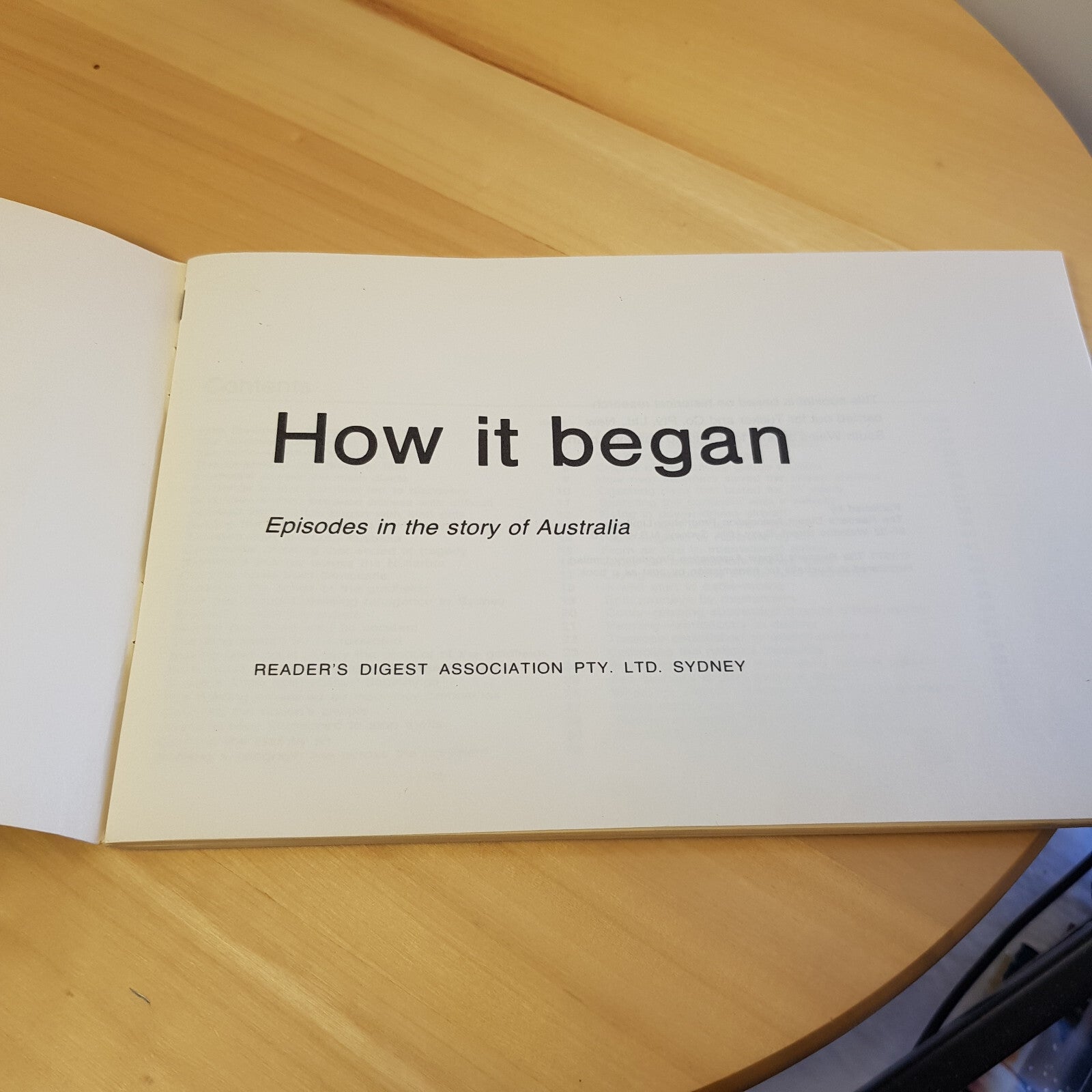 History: How it Began Episodes in the Story of Australia By Reader's Digest A...