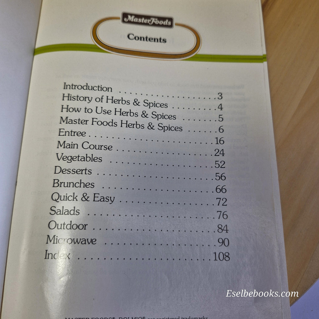 Masterfoods herbs & spices recipe book - vintage paperback
