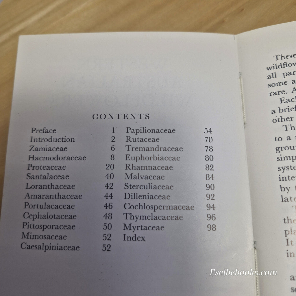 Western Australian wildflowers Volume A - vintage small paperback