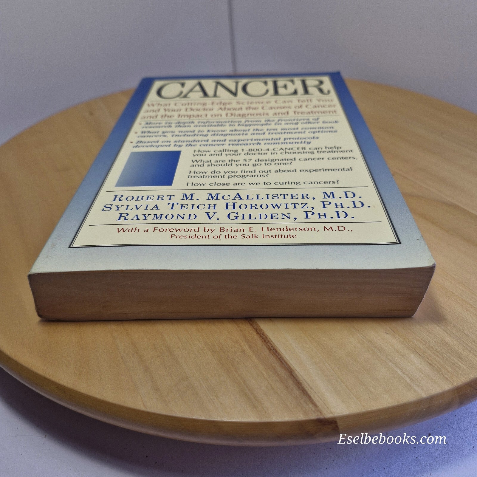 Cancer By Robert M. Mcallister, Sylvia Teich Horowitz, Raymond V. Gilden · 19...
