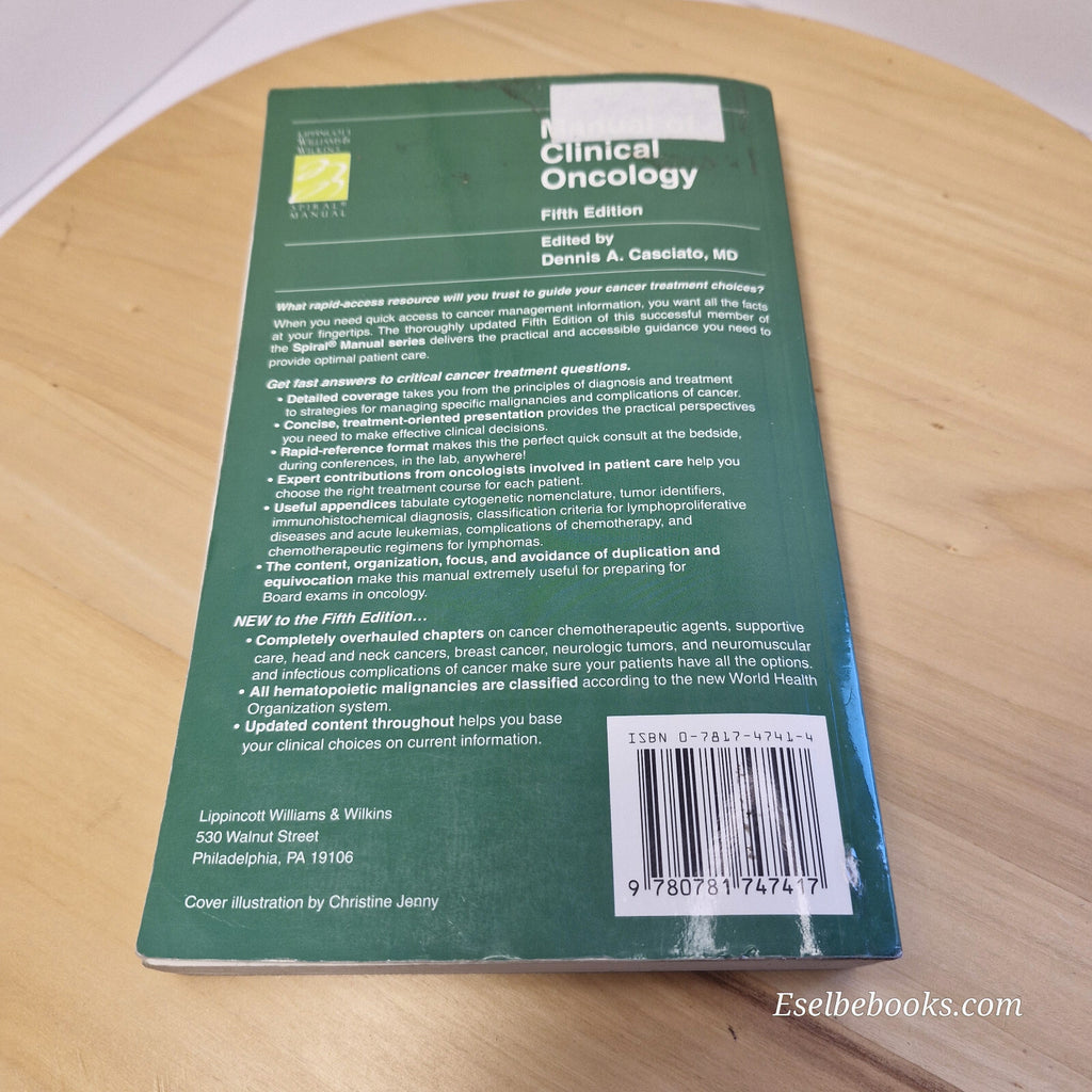 Manual of Clinical Oncology 5th edition - 2004 - paperback
