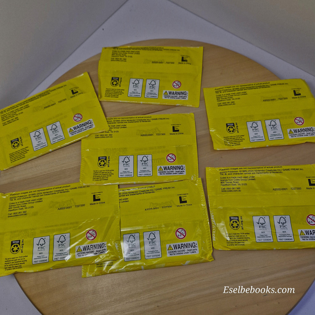 POKEMON Bulk Lot of 7 Coles Builders Packs - unopened