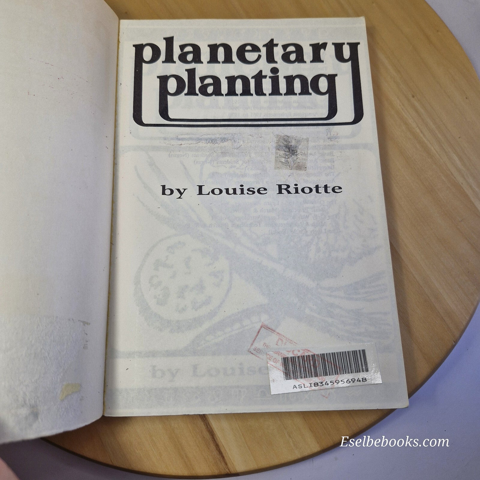 Planetary Planting By Louise Riotte · 1982 - paperback