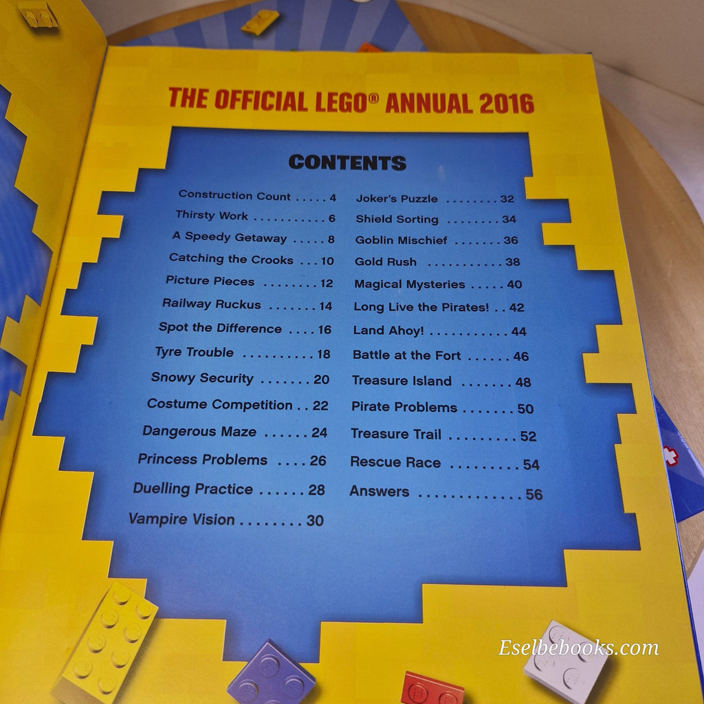 The official Lego annuals 2015; 2016; 2017; 2021; 2022 - hardbacks - NO minifigu