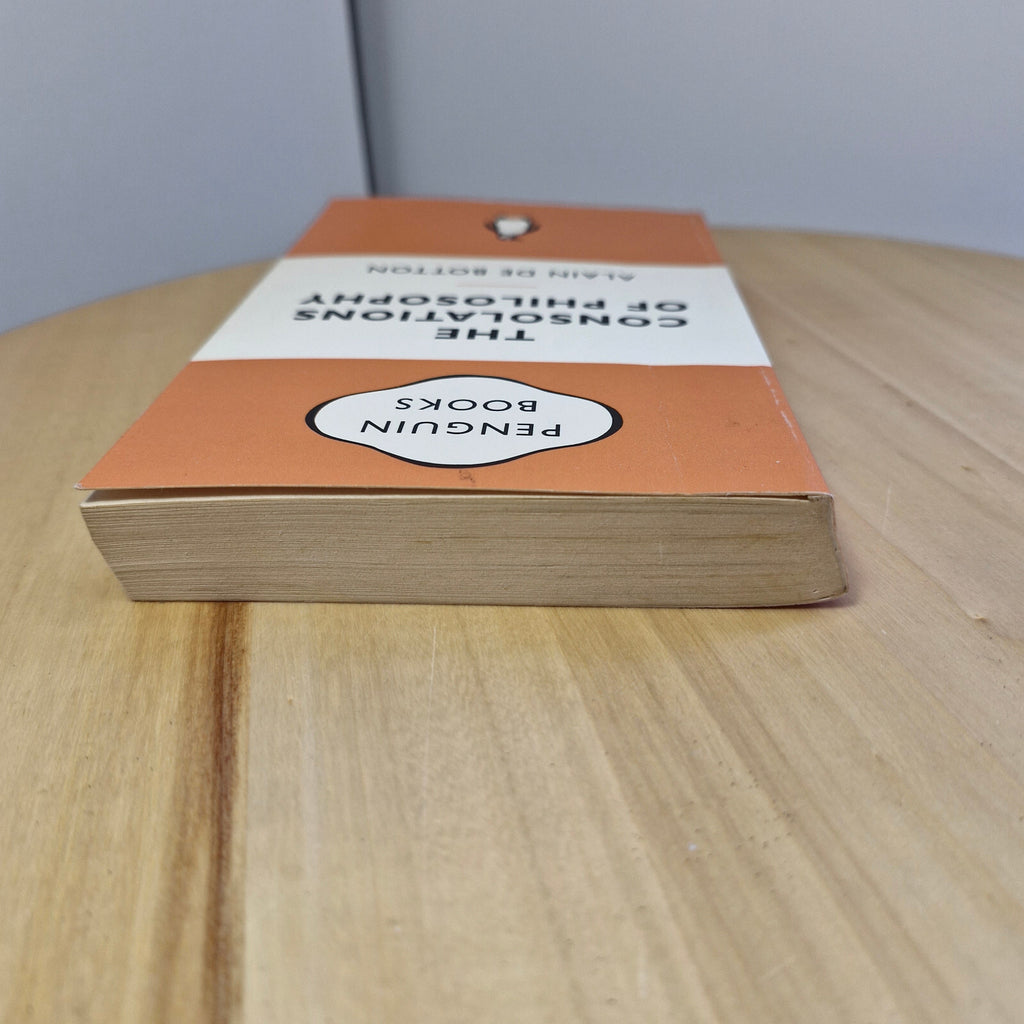 The consolations of philosophy by Alain De Botton - Penguin Books orange cover