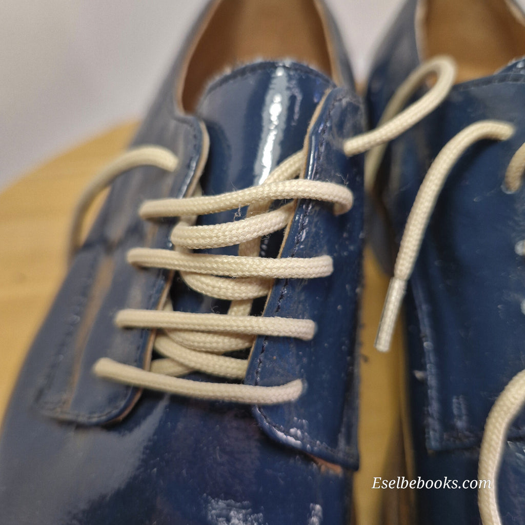 2 Baia Vista size 40 loafers - dark turquiose patent leather w/ rubber soles