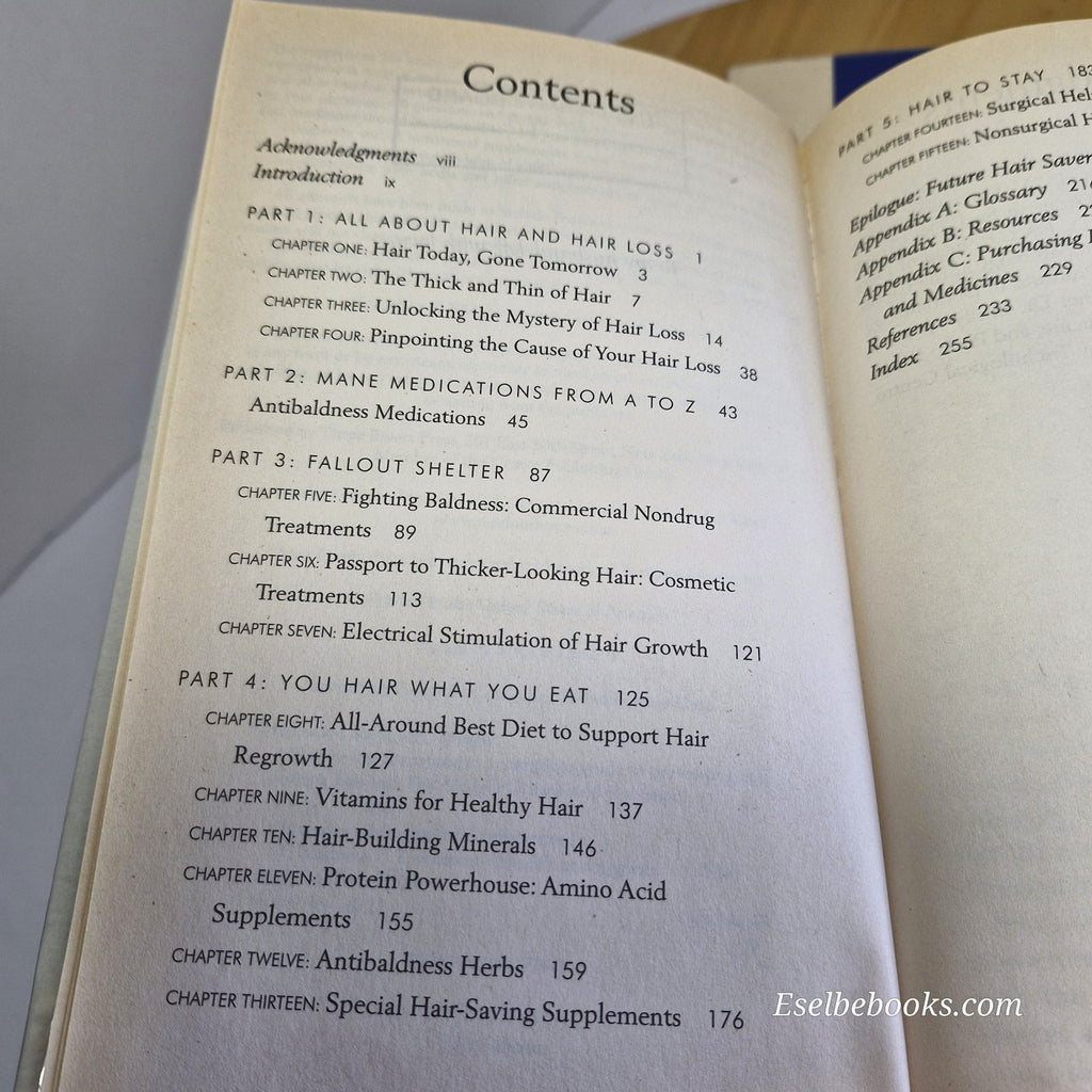 3 books about hair loss/alopecia - hardback/paperbacks