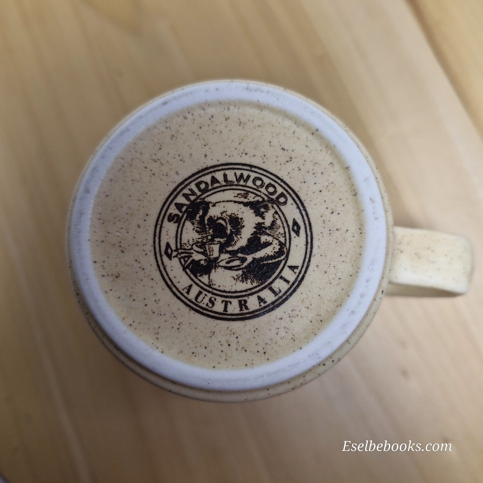 Sandalwood collectible ceramic mug - Longreach - outback Queensland