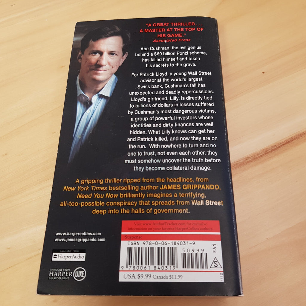 3 x crime thriller paperbacks - Need you now/Tropic of night/Triple homicide