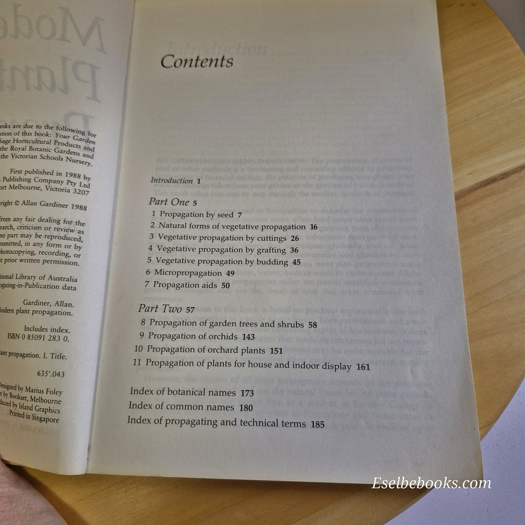 Modern Plant Propagation By Allan Gardiner · 1988 - paperback