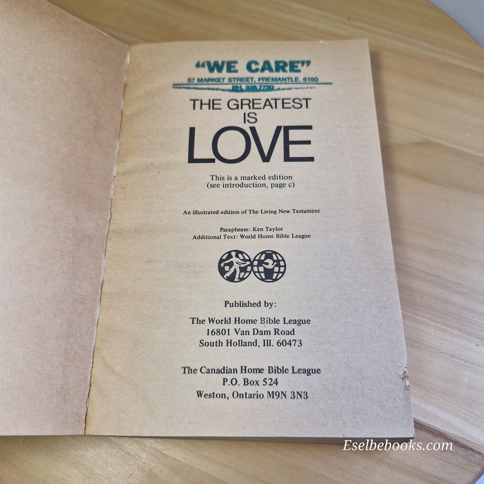 The Greatest is Love: A Paraphrased New Testament Book 1971 - vintage paperback