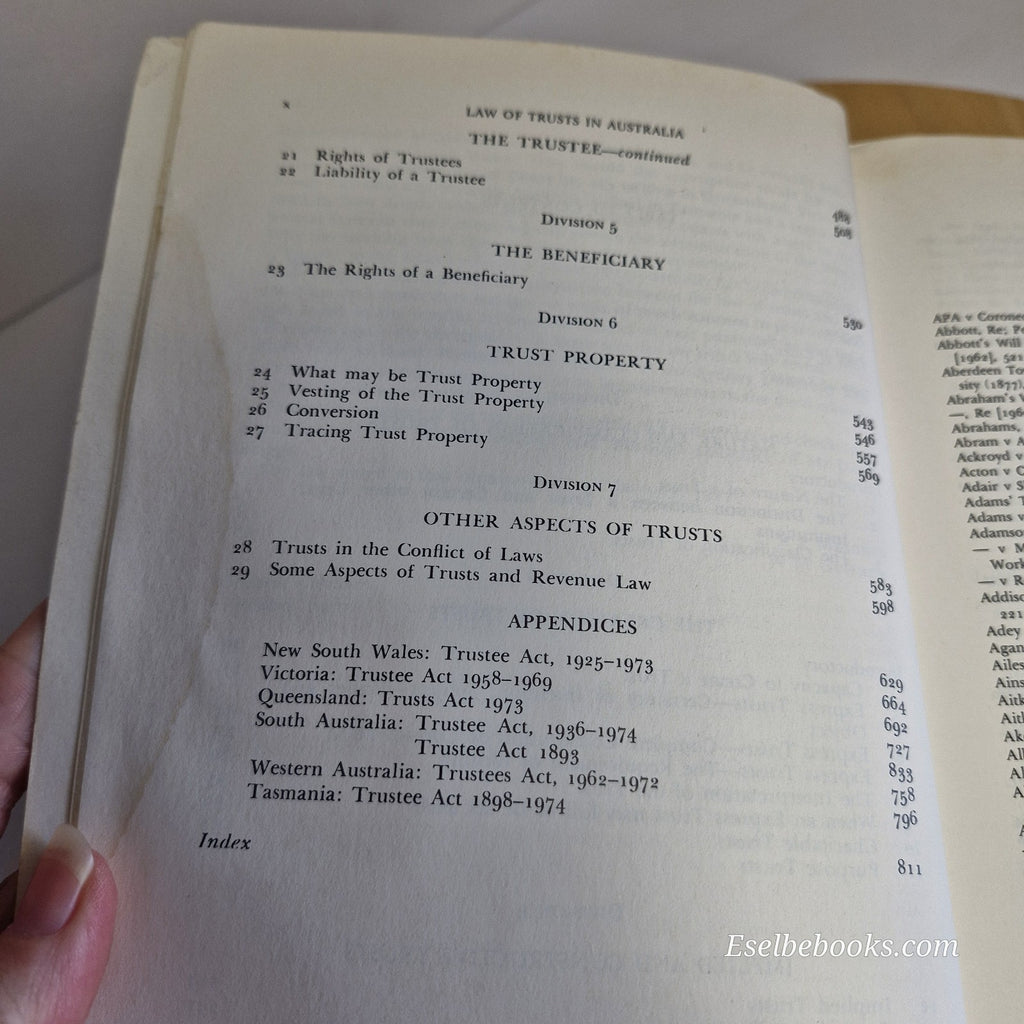 Jacobs' Law of Trusts in Australia By Kenneth Sydney Jacobs, Roderick Pitt Meagh