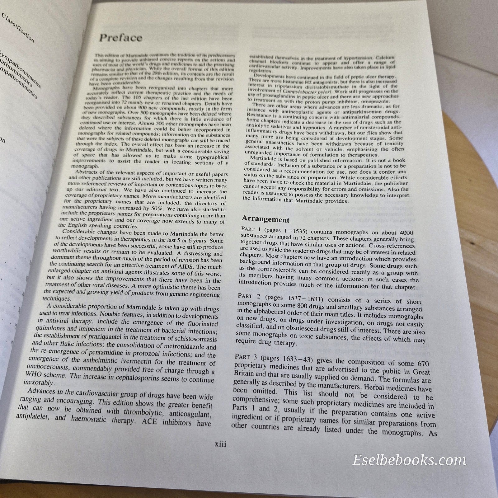 Martindale: The Extra Pharmacopoeia 29th edition 1989 hardback with dust jacket