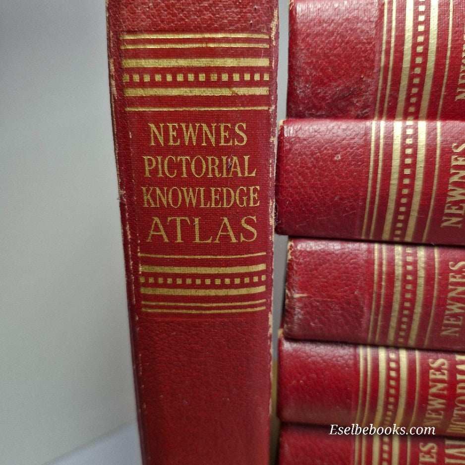 Newnes Pictorial Knowledge - Vol 1-10  plus atlas - vintage hardbacks