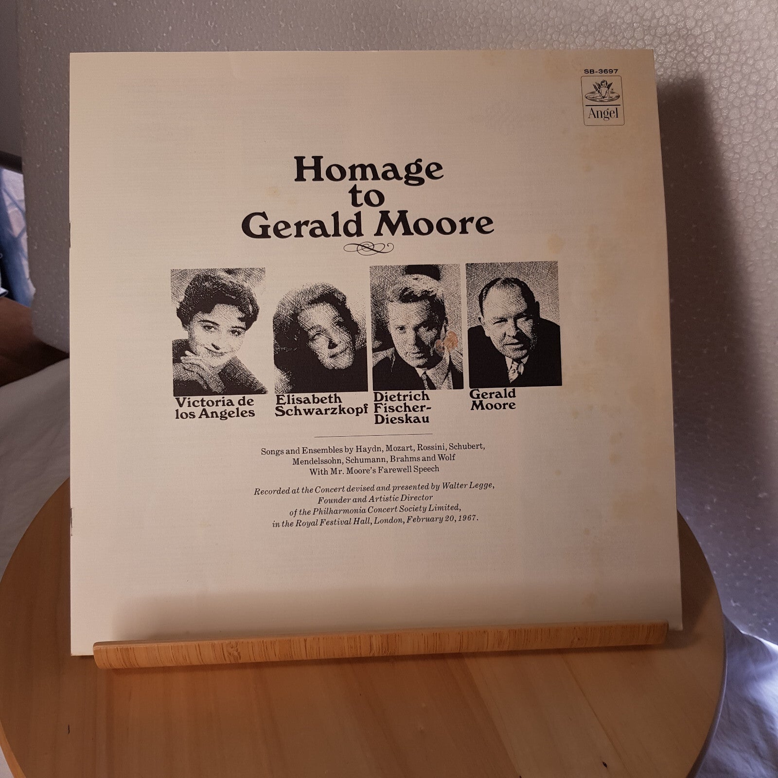 EMI [Angel Series] HOMAGE TO GERALD MOORE Stereo LP Vinyl x 2 disc set