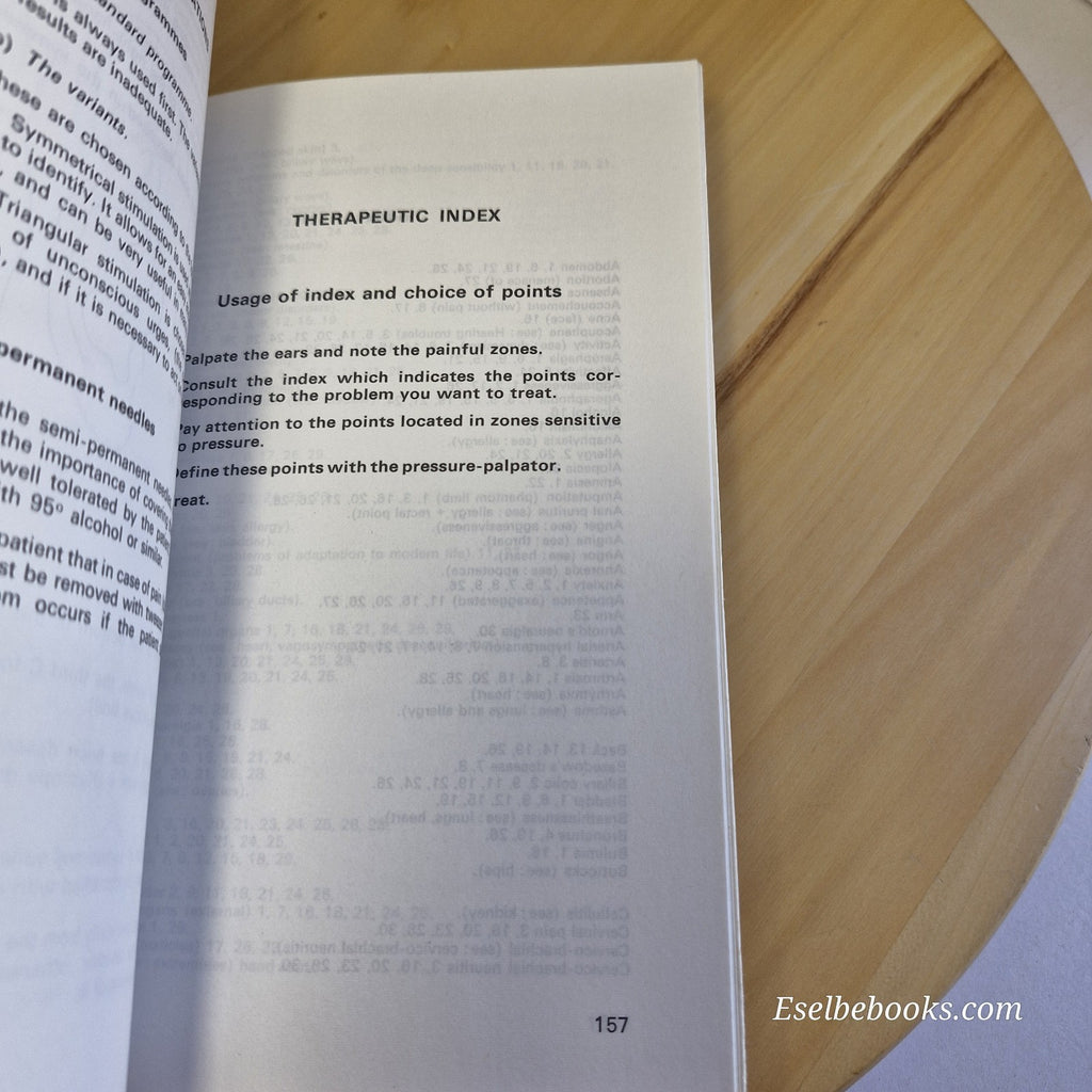 Handbook to Auriculotherapy By Paul F. M. Nogier · 1998 - paperback