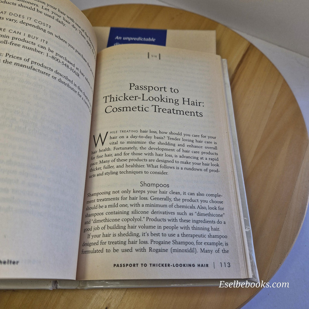 3 books about hair loss/alopecia - hardback/paperbacks