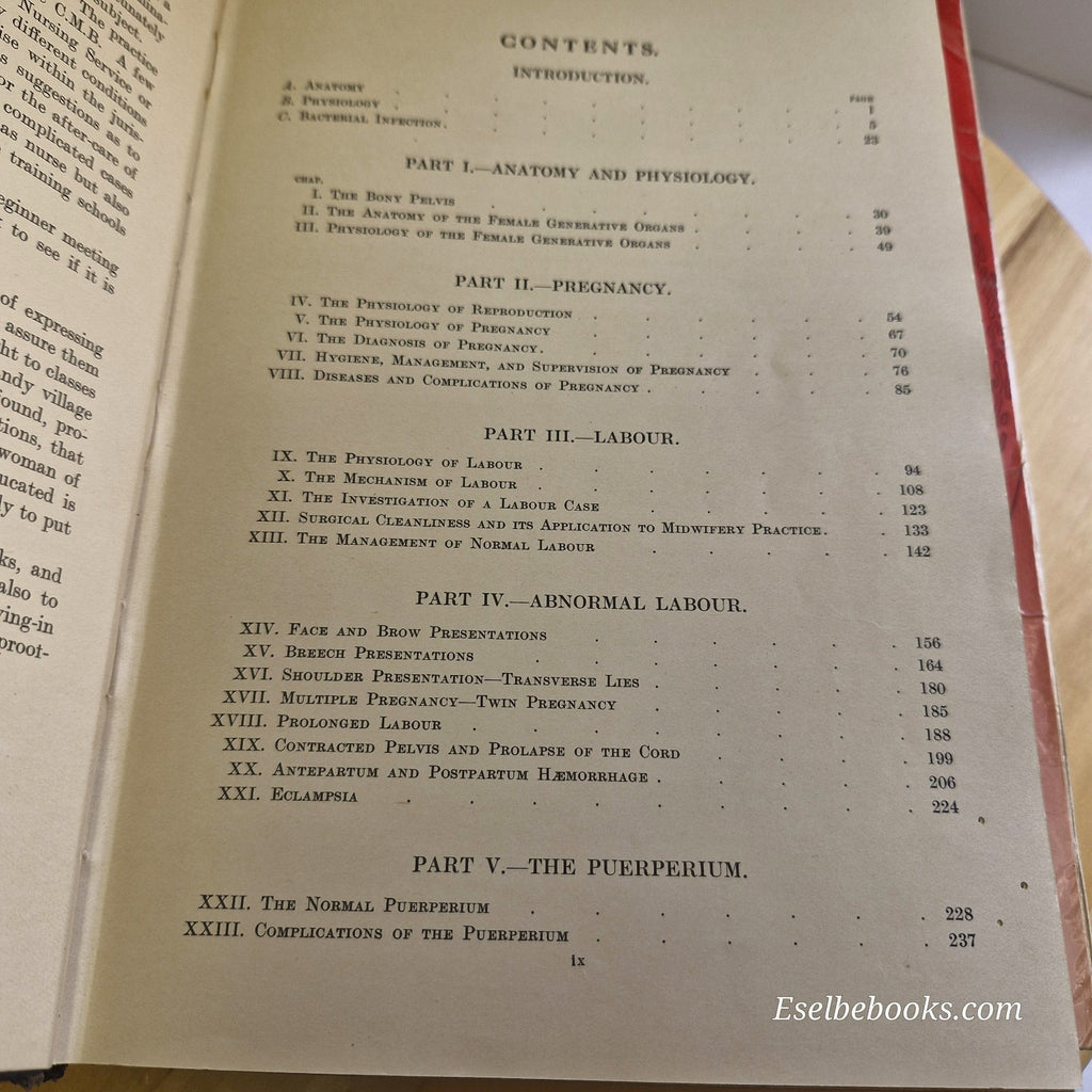 A Text-book for Midwives 5th Edition 1930 - John S Fairbairn - vintage hardback