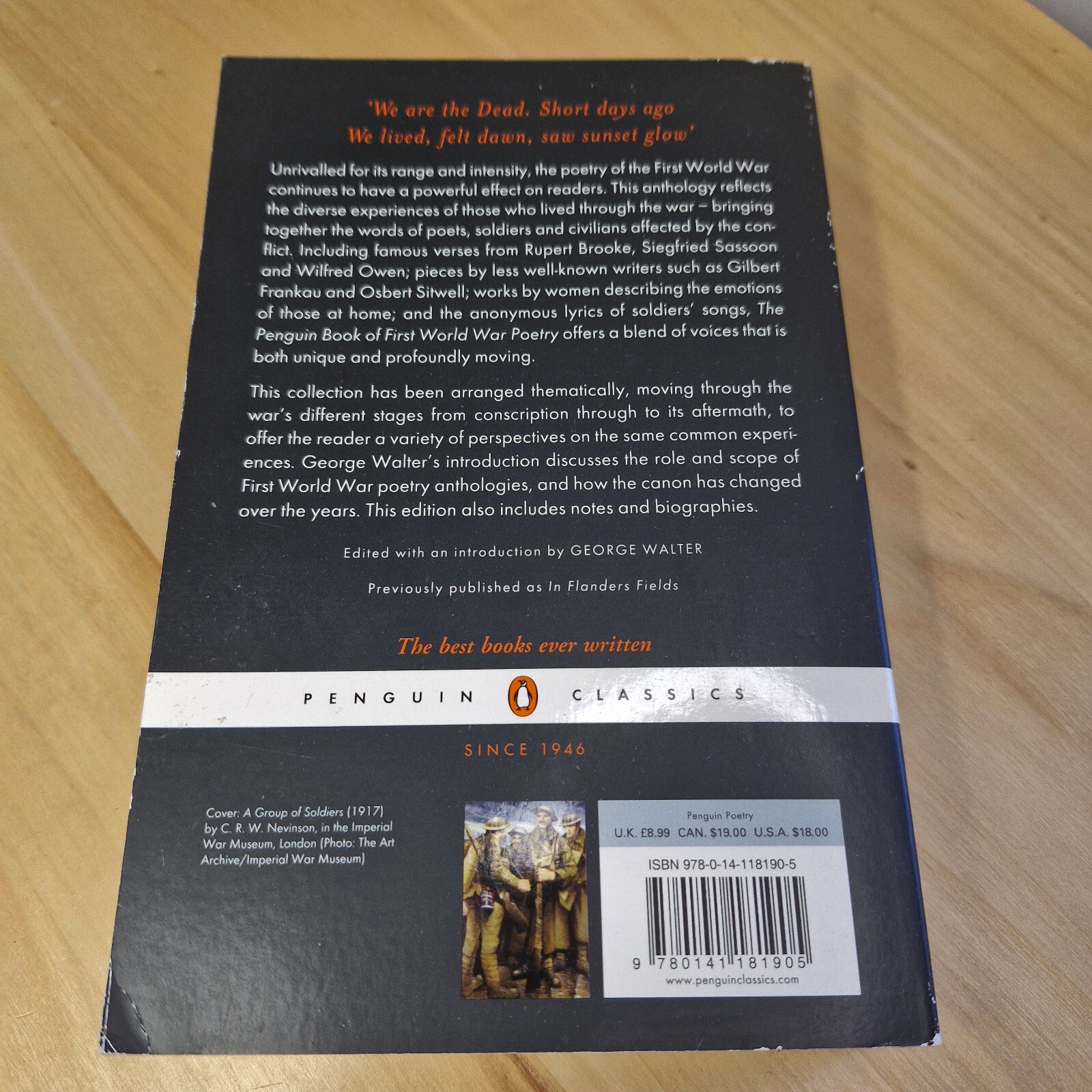 The Penguin Book of First World War Poetry by Matthew George Walter (English)