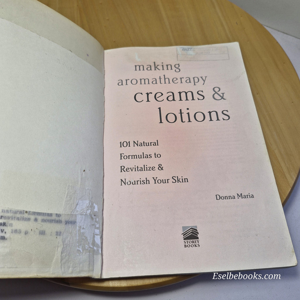 Health: Making Aromatherapy Creams & Lotions By Donna Maria · 2000 - vintage ...