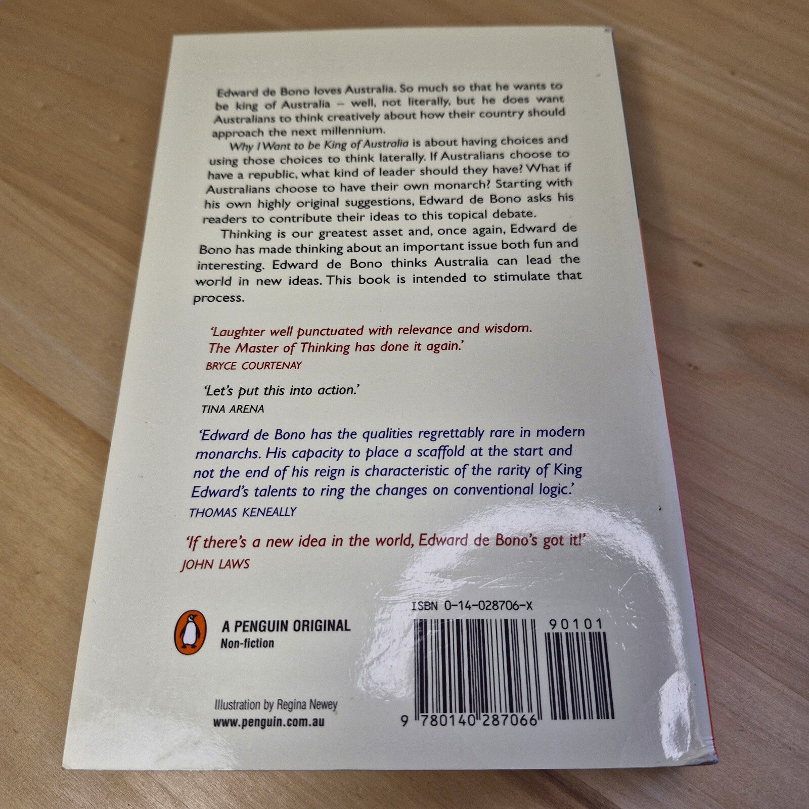 Why I Want to be King of Australia By Edward De Bono · 1999 - vintage paperback