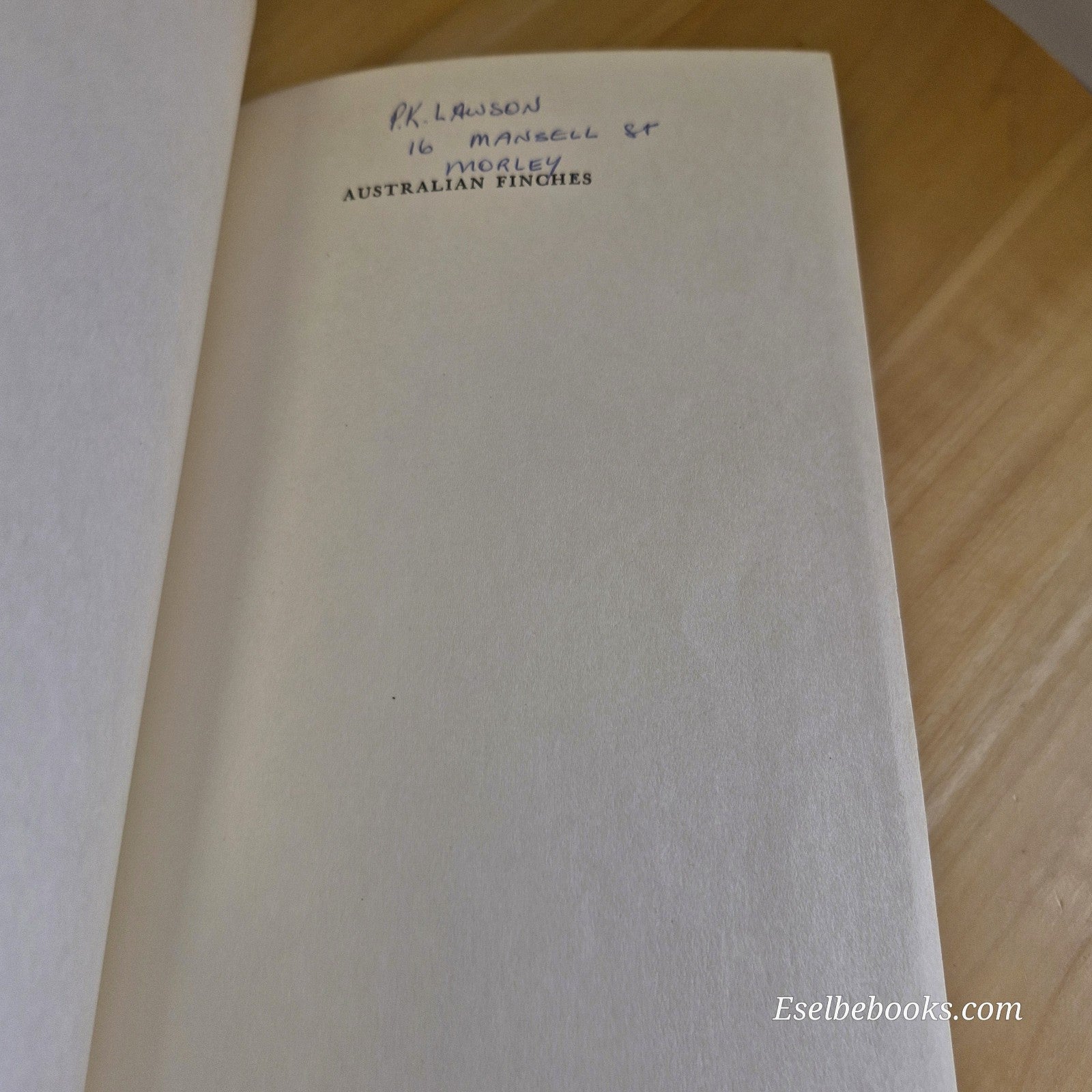 Australian Finches In Bush And Aviary by Klaus Immelmann - hardback - 1967