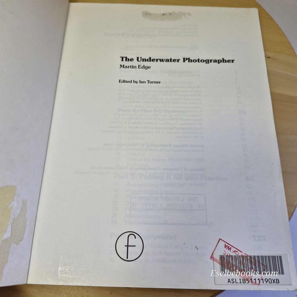 The Underwater Photographer By Martin Edge · 1996 - vintage paperback