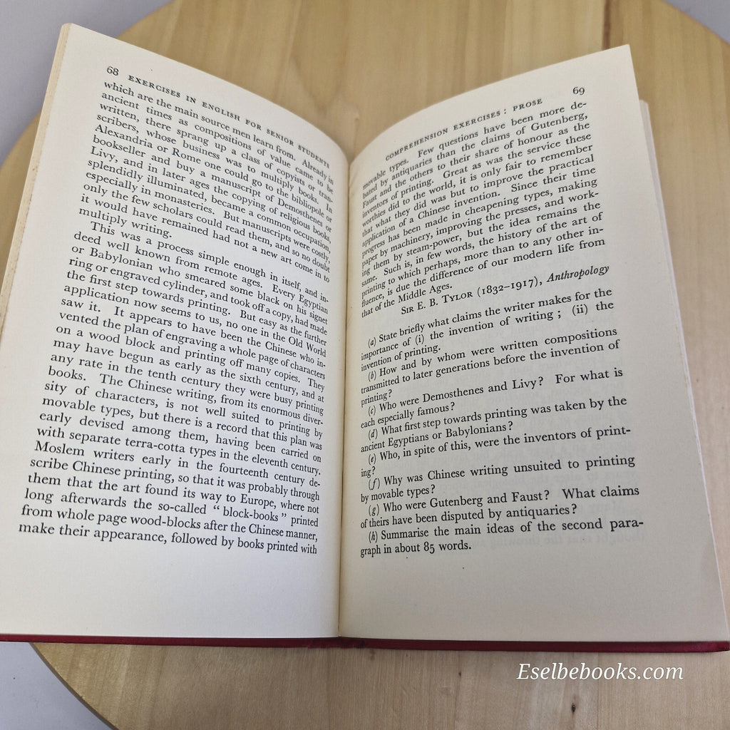 Textbook: Exercises in English for senior students by McGregor & Cohen - vint...