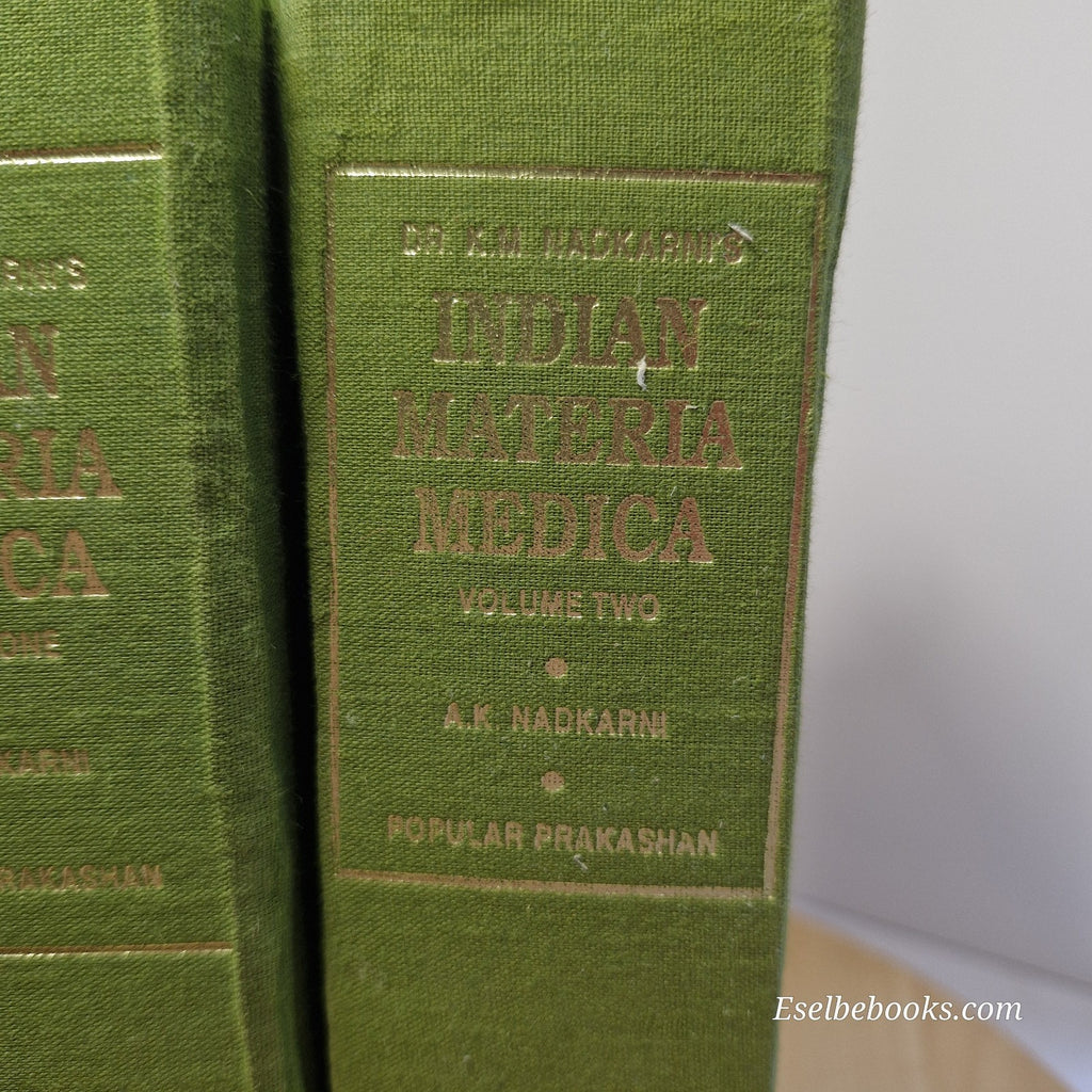 Indian Materia Medica vols 1 & 2 by Dr K M Nadkarni 2002 - hardbacks