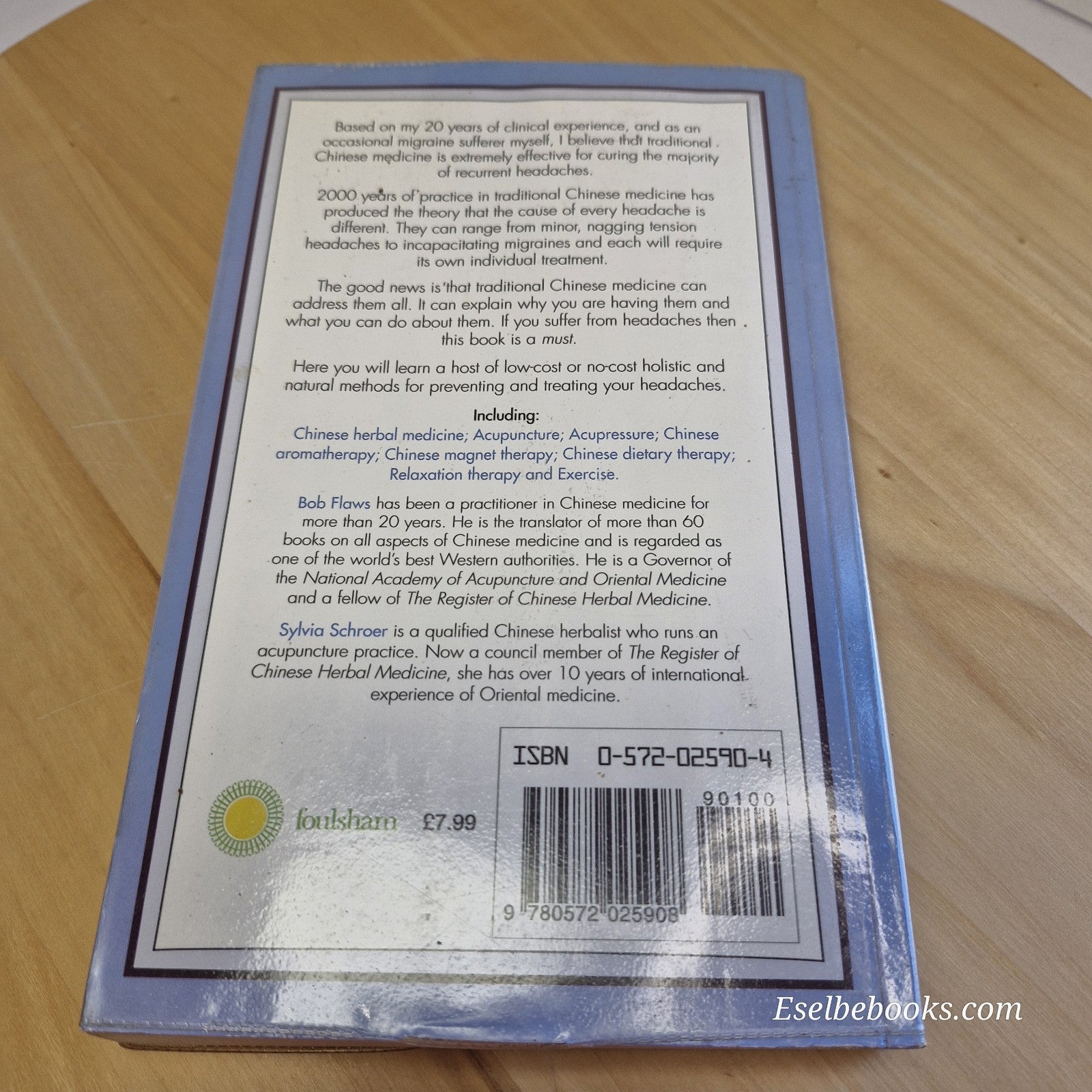 Chinese Medicine Cures Insomnia; Headaches; Arthritis & Hayfever By Bob Flaws