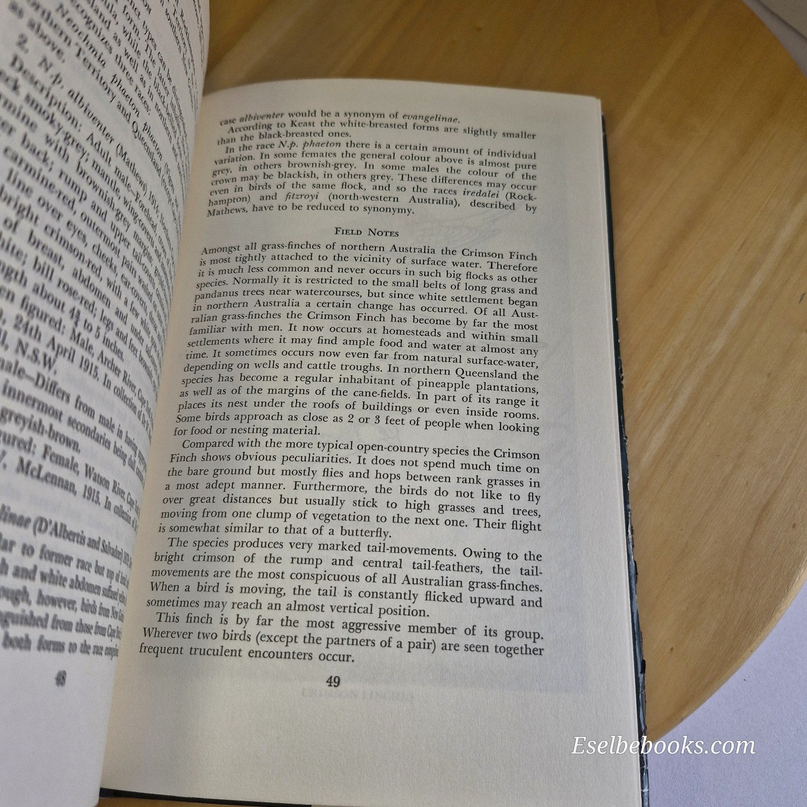 Australian Finches In Bush And Aviary by Klaus Immelmann - hardback - 1967