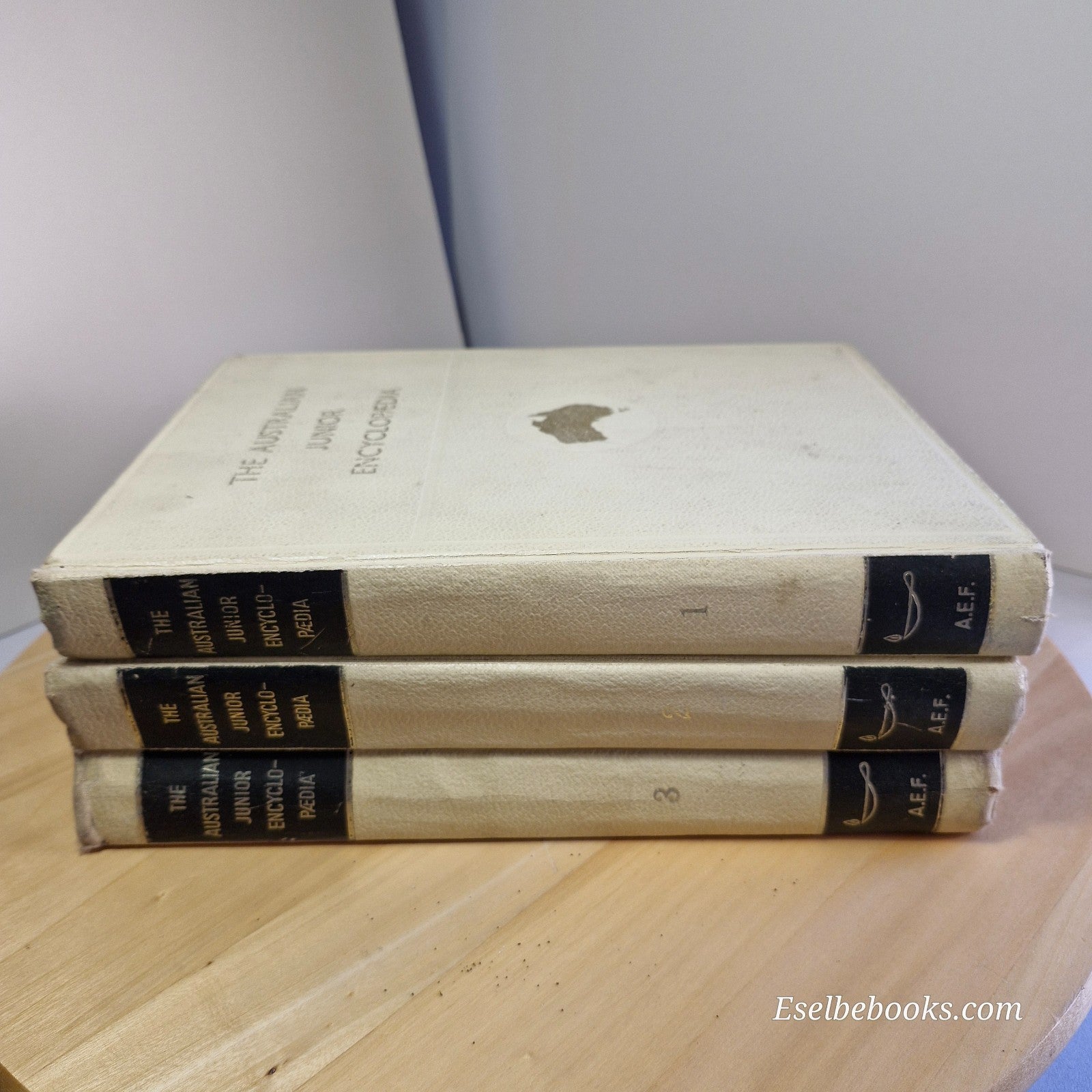 The Australian Junior Encyclopaedia volumes 1,2 & 3 1960 edition - vintage hb