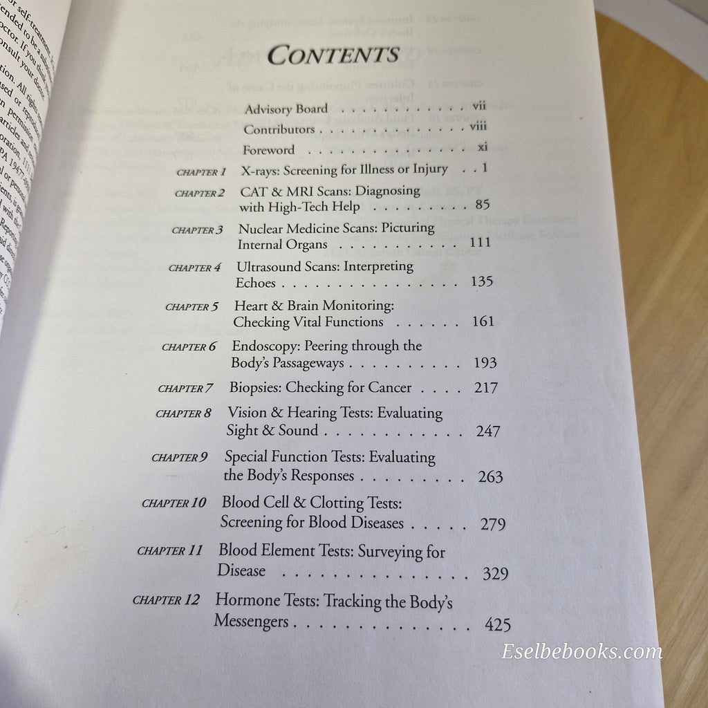 Health: Everything You Need to Know about Medical Tests 1996 - hardback