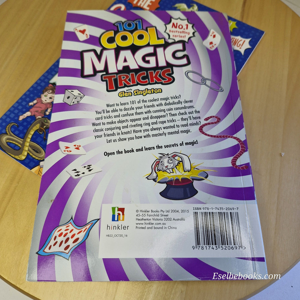 3 x Hinkler Children's books - science experiments/horrors/magic tricks - p'back