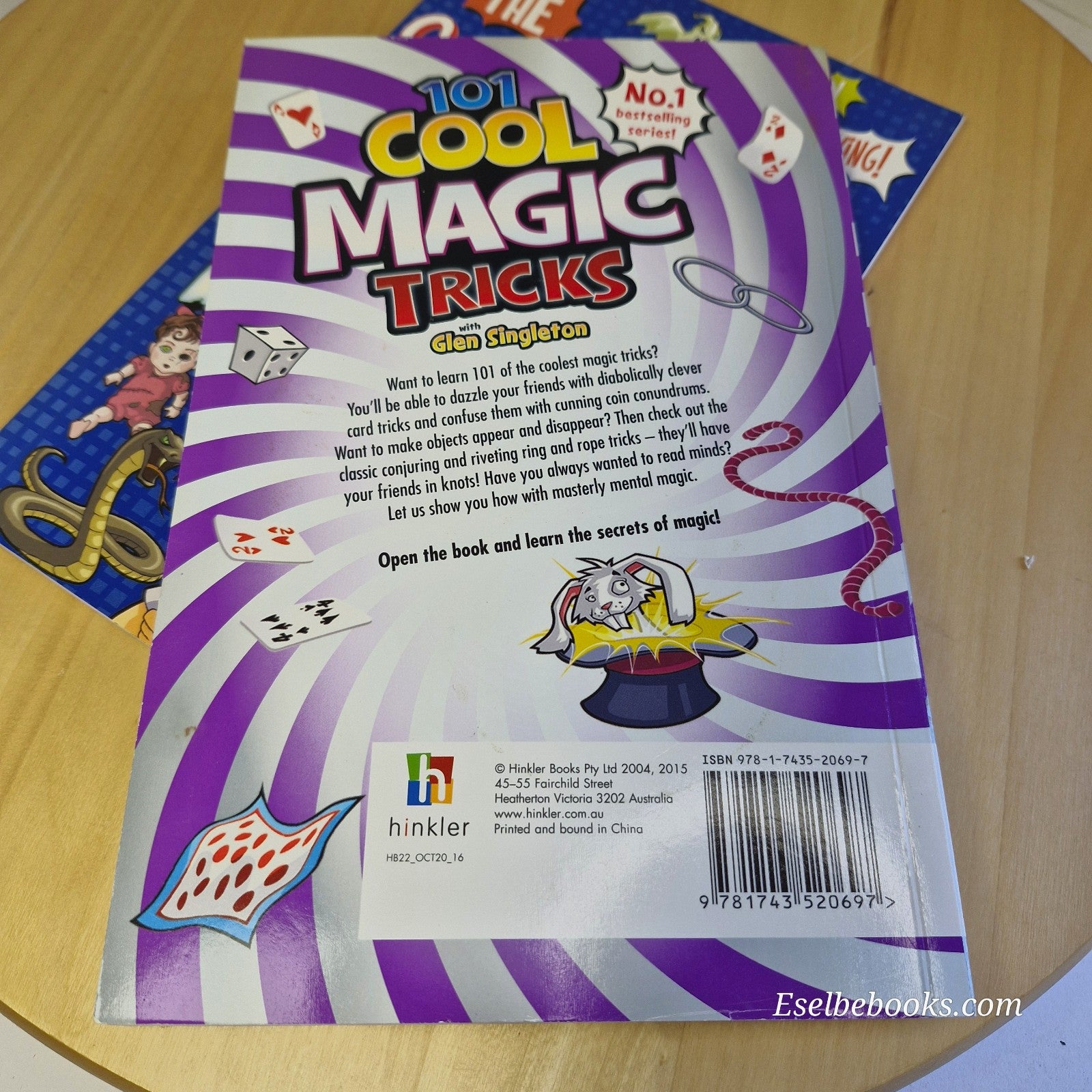 3 x Hinkler Children's books - science experiments/horrors/magic tricks - p'back