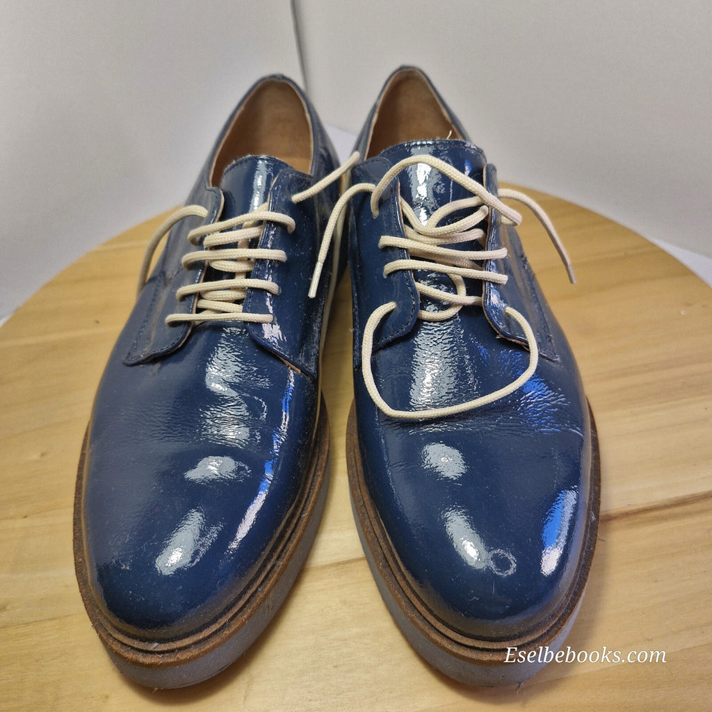 2 Baia Vista size 40 loafers - dark turquiose patent leather w/ rubber soles