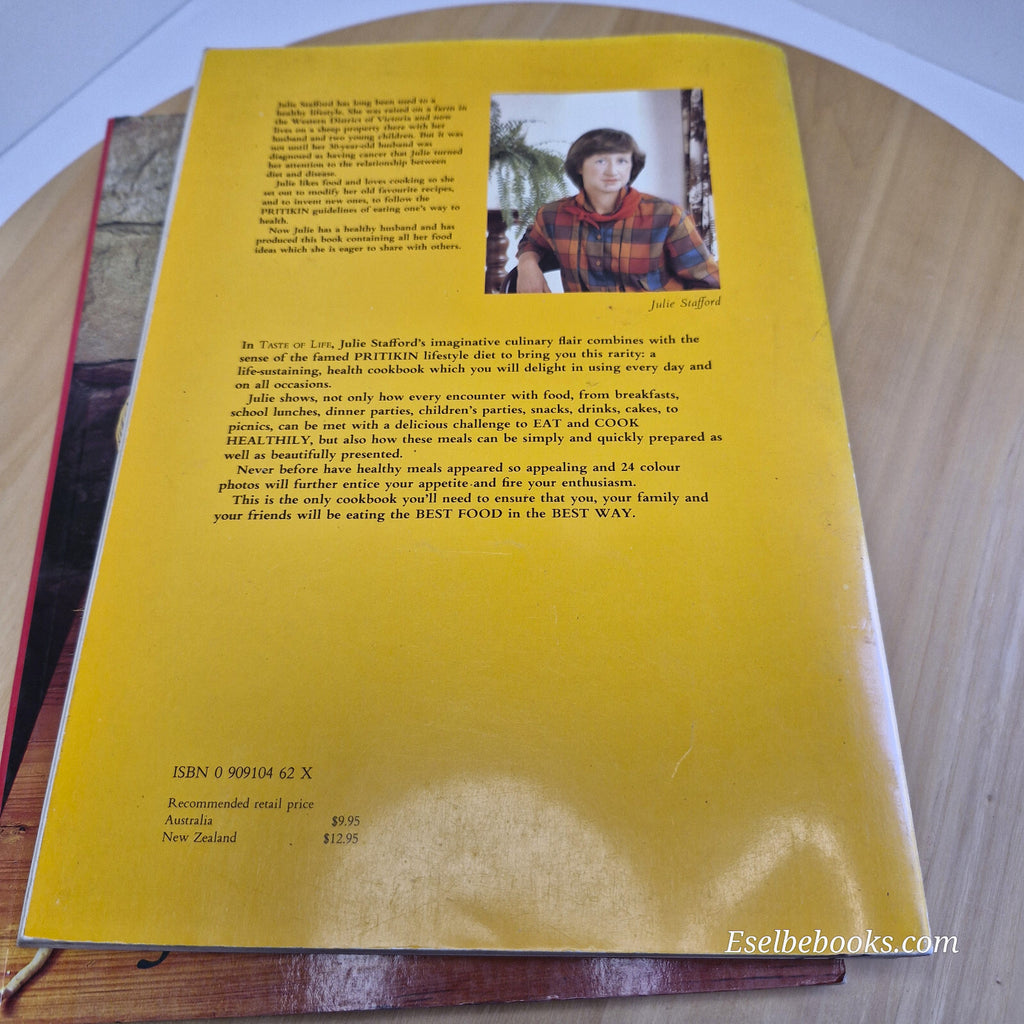 2 x Julie Stafford cookbooks - Taste of life; More Taste of life - paperbacks