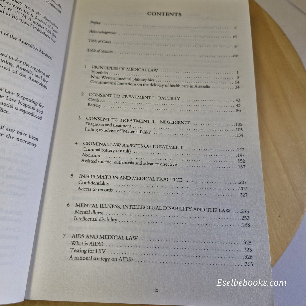 Australian Medical Law by John Devereux 1st edition paperback