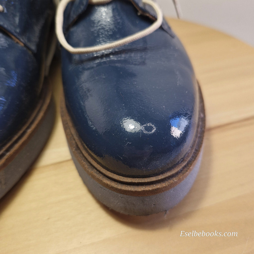 2 Baia Vista size 40 loafers - dark turquiose patent leather w/ rubber soles