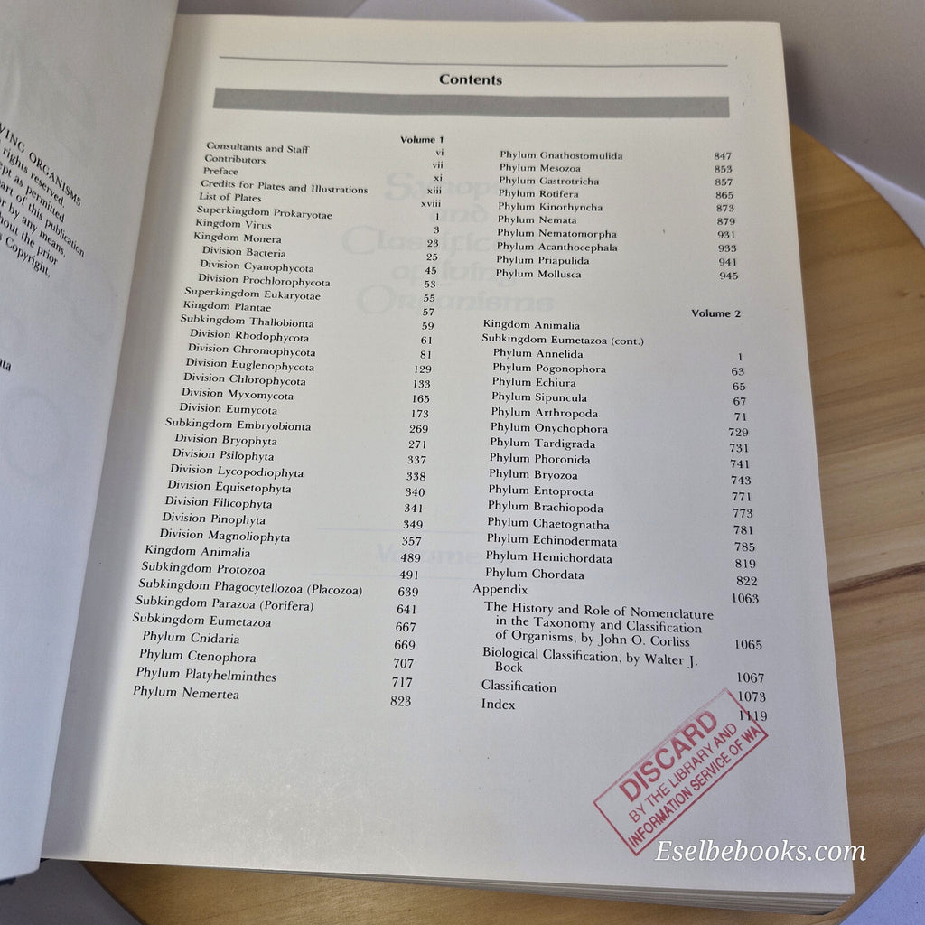 Health: Synopsis and Classification of Living Organisms Volume 1 & 2 by Sybil...