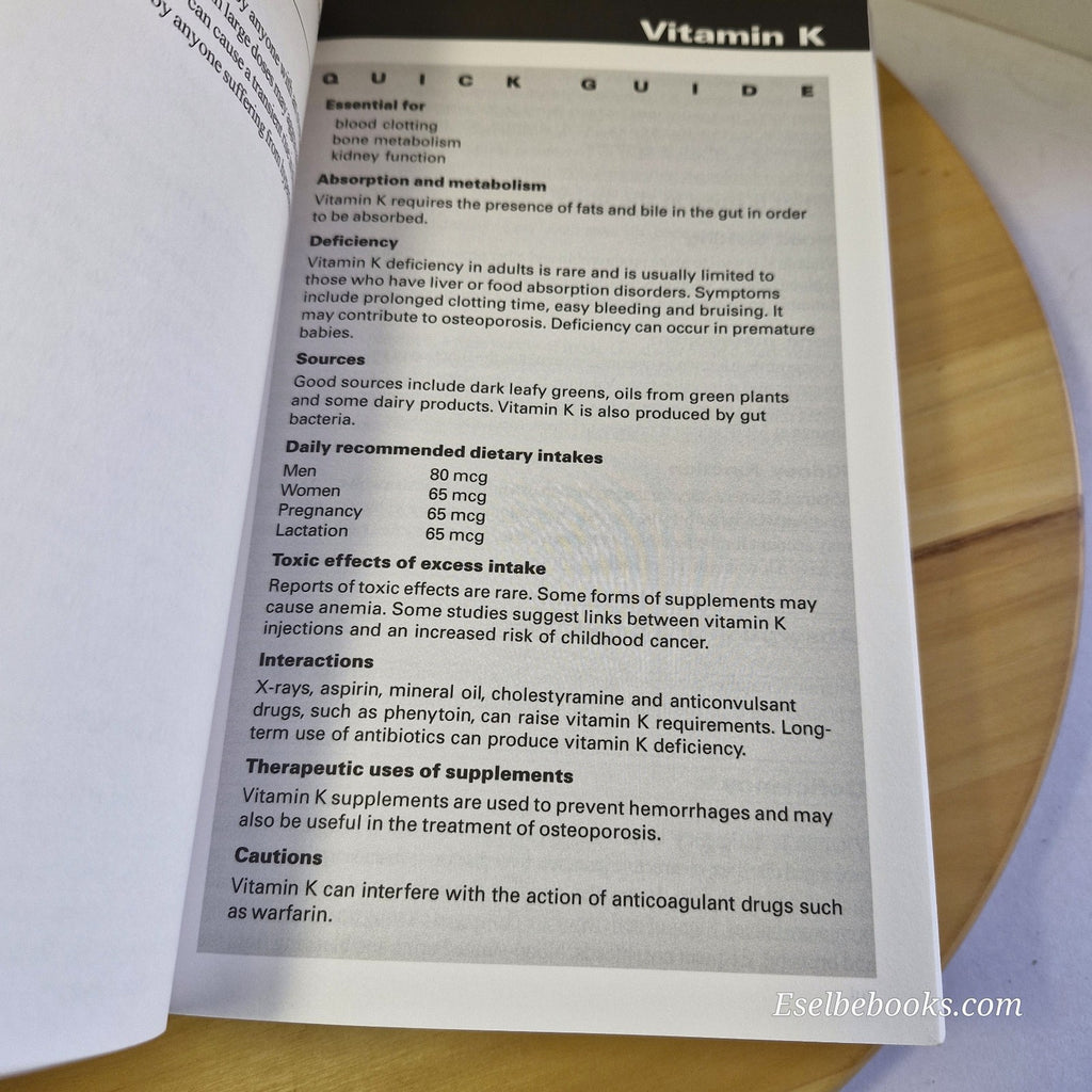 The New Encyclopedia of Vitamins, Minerals, Supplements, & Herbs Nicola Reavley