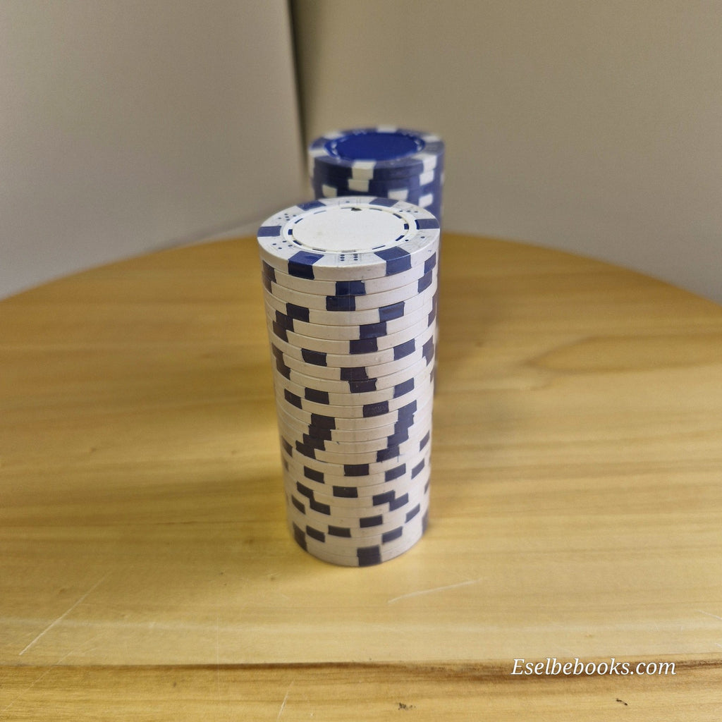 25 White "Dice"  11.5 Grams Non-Denominated Blank Poker Chips